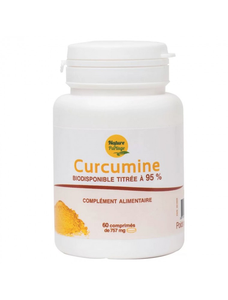 Achetez Curcumine - Titrée à 95% - 60 comprimés - Nature et Partage