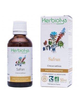 Image de Safran Bio - Digestion et Stress Teinture-mère de Crocus sativus 50 ml - Herbiolys depuis PrestaBlog