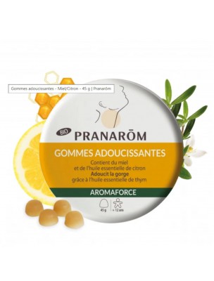 Image de Aromaforce Gommes Adoucissantes Bio - Miel Citron 45g - Pranarôm depuis Herboristerie Bio Louis - Paris, Province et en ligne