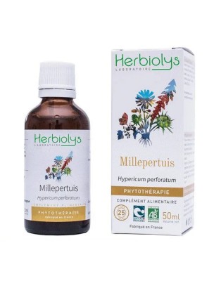 Image de Millepertuis perforé Bio - Dépression et Insomnie Teinture-mère Hypericum perforatum 50 ml - Herbiolys depuis PrestaBlog