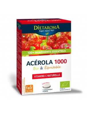 Image de Acérola 1000 Bio - Réduction de la fatigue 24 comprimés - Dietaroma depuis PrestaBlog