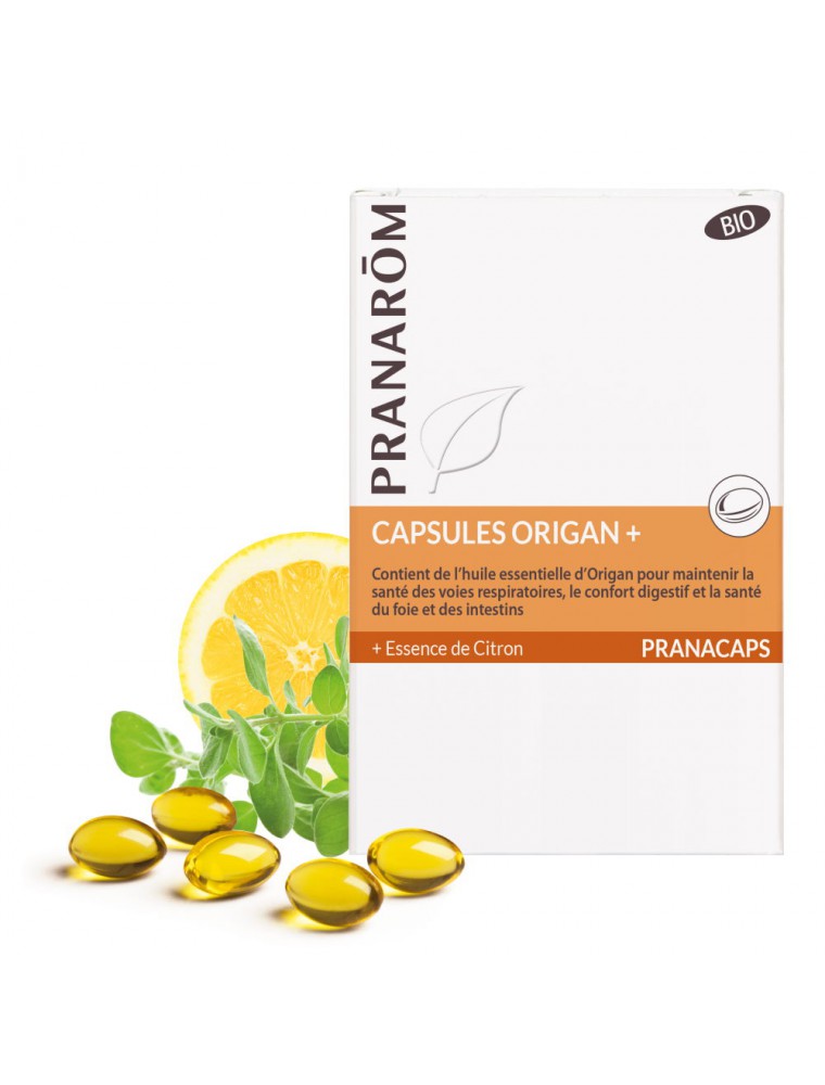 Origan + Citron Bio, Pranacaps - Résistance 30 capsules huile essentielle