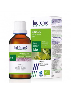 Image de Ginkgo Bio - Circulation et Mémoire Teinture-mère Ginkgo biloba 100 ml - Ladrôme depuis PrestaBlog