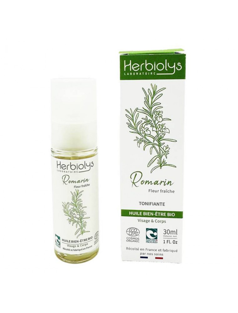 Image principale de la modale pour Huile de Romarin Bio - Macération Tonifiante 30 ml - Herbiolys