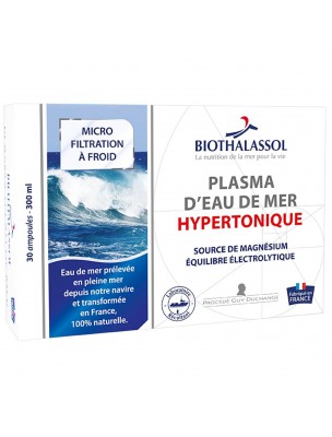 Image de Plasma Hypertonique - Plasma d'Eau de Mer 30 ampoules - Biothalassol depuis Herboristerie Bio Louis - Paris, Province et en ligne