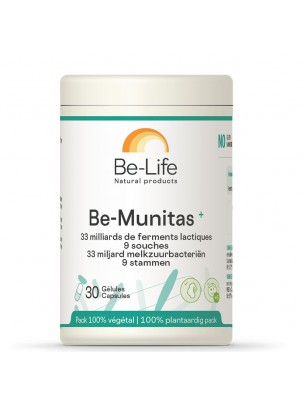 Image de Be-Munitas Plus - Probiotiques 33,3 milliards de ferments lactiques 30 gélules - Be-Life depuis Herboristerie Bio Louis - Paris, Province et en ligne