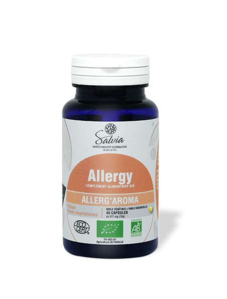 Image principale de Allerg'aroma Bio - Allergies 40 capsules d'huiles essentielles - Salvia