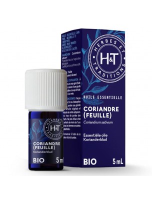 Image de Coriandre (Feuille) Bio - Huile essentielle de Coriandrum sativum 5 ml - Herbes et Traditions depuis Herboristerie Louis - Produits de phytothérapie et d'herboristerie en ligne (45)