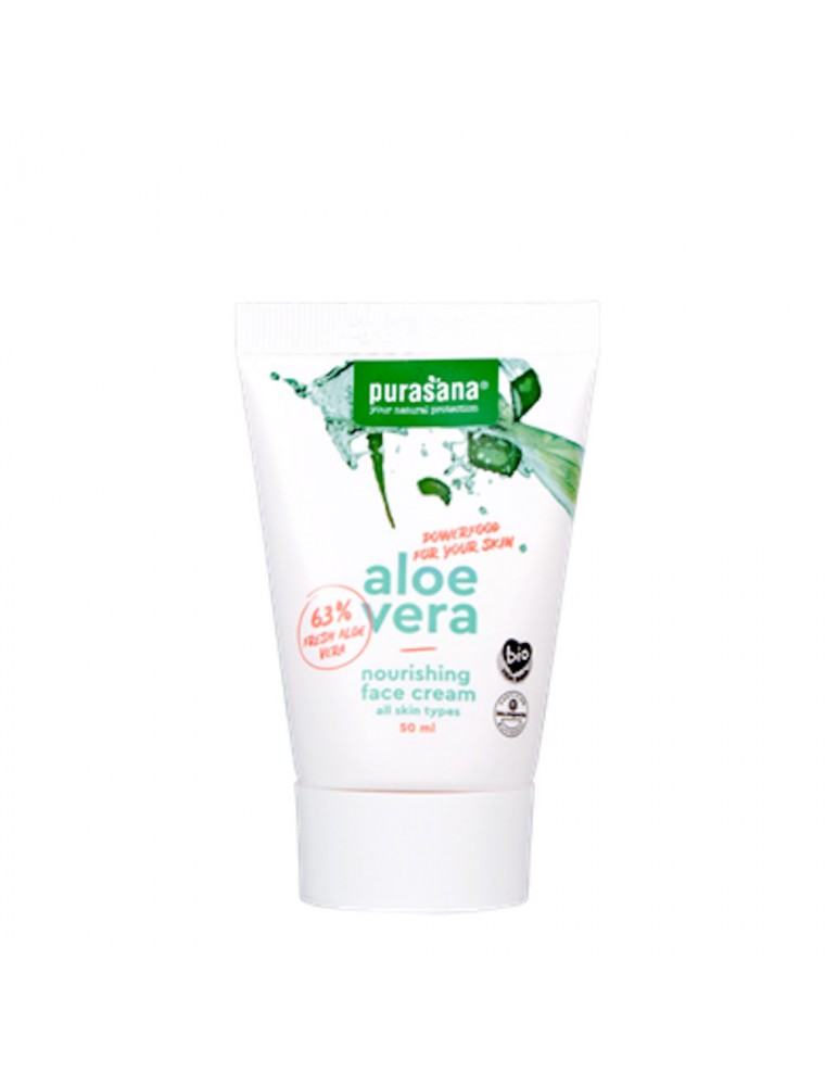 Image principale de la modale pour Aloe vera Bio - Crème Visage Nourrissante 50 ml - Purasana