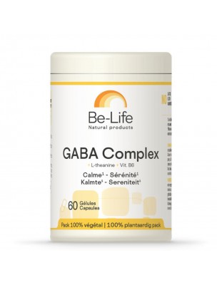 Image de GABA Complex - Acide Aminé 60 gélules - Be-Life via Spray Dépendances Bio C1 aux Fleurs de Bach - Biofloral