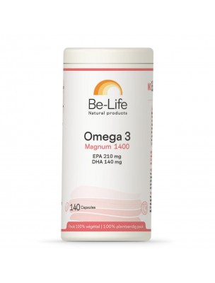 Image de Oméga 3 Magnum 1400 - Cœur et Cerveau 140 capsules - Be-Life depuis Acides gras naturels pour une santé optimale