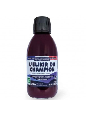 Image de L'Elixir du champion (Phycocyanine) Bio - Immunité et Tonus 200 ml - Etika Spirulina depuis Spiruline bio de qualité supérieure en vente en ligne