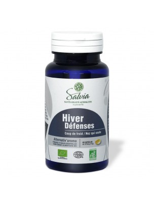 Image de Alternativ'aroma Bio - Défenses Hiver 40 capsules d'huiles essentielles - Salvia via Eucalyptus radié Bio - Huile essentielle 10 ml - Pranarôm