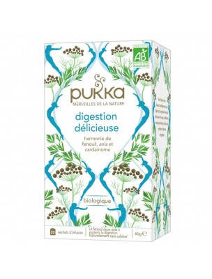 Image de Digestion Délicieuse Bio - Infusion 20 sachets - Pukka Herbs depuis Commandez les produits Pukka Herbs à l'herboristerie Louis