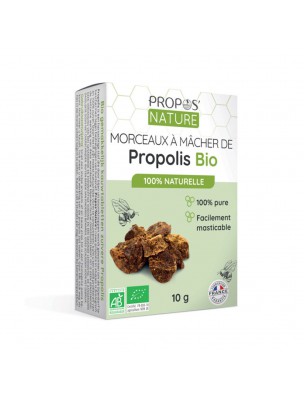 Image de Gommes Propolis Pure à mâcher Bio 10 g - Propos Nature depuis Produits des Abeilles - Achetez vos produits phytothérapeutiques en ligne