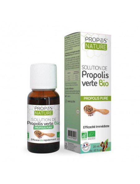 Image principale de Propolis Verte Bio Solution Hydroalcoolique - Système immunitaire 20 ml - Propos Nature