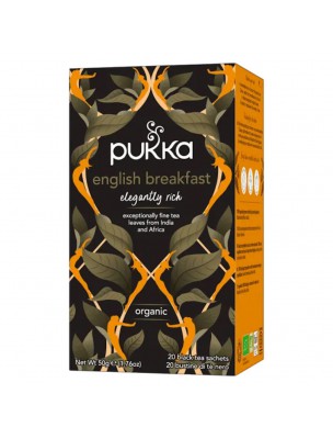 Image de English Breakfast Bio - Infusion 20 sachets - Pukka Herbs depuis Commandez les produits Pukka Herbs à l'herboristerie Louis