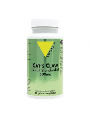 Image de Cat's Claw 500mg - Articulations et Immunité 60 gélules végétales - Vit'all+ depuis Commandez les produits Vit'All + à l'herboristerie Louis