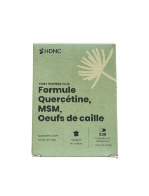 Image de Formule Quercétine, MSM, Oeufs de Caille - Voies Respiratoires 30 gélules - HDNC depuis Herboristerie Louis - Produits de phytothérapie et d'herboristerie en ligne (71)