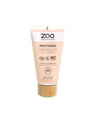 Image de Fond de Teint Fluide Pro'Fusion Bio - Beige Porcelaine 851 30 ml - Zao Make-up depuis Herboristerie Louis - Produits de phytothérapie et d'herboristerie en ligne (70)