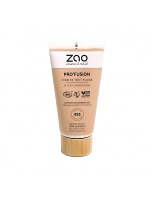 Image de Fond de Teint Fluide Pro'Fusion Bio - Médium Hâlé 855 30 ml - Zao Make-up depuis Herboristerie Louis - Produits de phytothérapie et d'herboristerie en ligne (70)