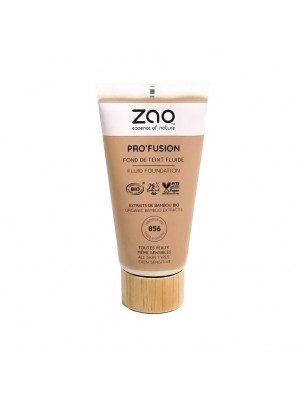 Image de Fond de Teint Fluide Pro'Fusion Bio - Hâlé Noisette 856 30 ml - Zao Make-up depuis Herboristerie Louis - Produits de phytothérapie et d'herboristerie en ligne (70)