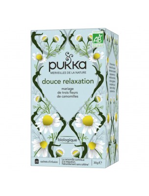 Image de Douce Relaxation Bio - Infusion 20 sachets - Pukka Herbs depuis Herboristerie Louis - Produits de phytothérapie et d'herboristerie en ligne (56)