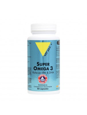 Image de Super Omega 1000 mg - Acides Gras 60 gélules végétales - Vit'all+ depuis Produits de phytothérapie en ligne (90)