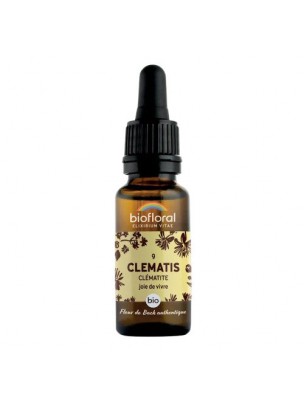 Image de Clematis Clématite n°9 - Vitalité et Joie de Vivre Bio aux Fleurs de Bach 20 ml - Biofloral depuis Achetez les produits Biofloral à l'herboristerie Louis